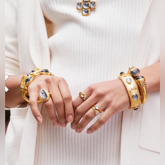 NWT Authentic Luxury Bohemian Summer Julie Vos Cannes Statement Hinge Bangle - Picture 6 of 17